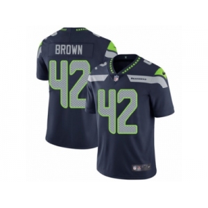 Men's Nike Seattle Seahawks #42 Arthur Brown Vapor Untouchable Limited Steel Blue Team Color NFL Jersey