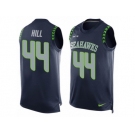 Men's Nike Seattle Seahawks #44 Delano Hill Limited Steel Blue Player Name & Number Tank Top NFL Jersey