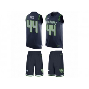 Men's Nike Seattle Seahawks #44 Delano Hill Limited Steel Blue Tank Top Suit NFL Jersey
