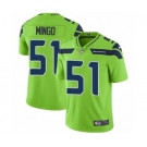 Men's Nike Seattle Seahawks #51 Barkevious Mingo Limited Green Rush Vapor Untouchable NFL Jersey