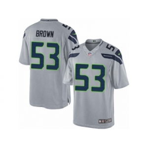 Men's Nike Seattle Seahawks #53 Arthur Brown Limited Grey Alternate NFL Jersey