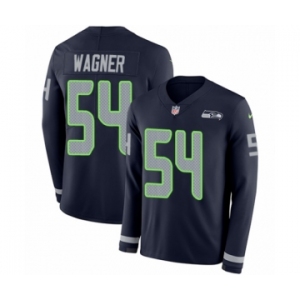 Men's Nike Seattle Seahawks #54 Bobby Wagner Limited Navy Blue Therma Long Sleeve NFL Jersey