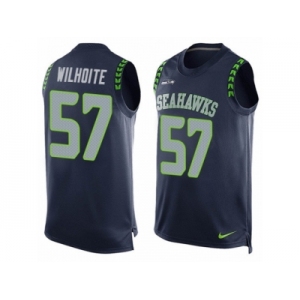 Men's Nike Seattle Seahawks #57 Michael Wilhoite Limited Steel Blue Player Name & Number Tank Top NFL Jersey
