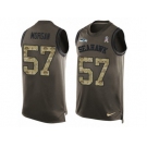 Men's Nike Seattle Seahawks #57 Mike Morgan Limited Green Salute to Service Tank Top NFL Jersey