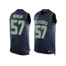 Men's Nike Seattle Seahawks #57 Mike Morgan Limited Steel Blue Player Name & Number Tank Top NFL Jersey