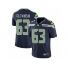 Men's Nike Seattle Seahawks #63 Mark Glowinski Vapor Untouchable Limited Steel Blue Team Color NFL Jersey