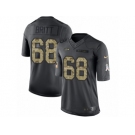 Men's Nike Seattle Seahawks #68 Justin Britt Limited Black 2016 Salute to Service NFL Jersey