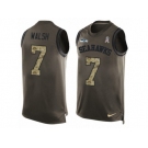 Men's Nike Seattle Seahawks #7 Blair Walsh Limited Green Salute to Service Tank Top NFL Jersey