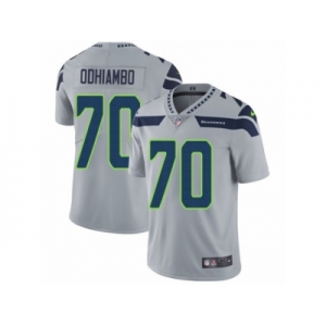 Men's Nike Seattle Seahawks #70 Rees Odhiambo Vapor Untouchable Limited Grey Alternate NFL Jersey