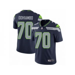 Men's Nike Seattle Seahawks #70 Rees Odhiambo Vapor Untouchable Limited Steel Blue Team Color NFL Jersey