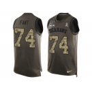 Men's Nike Seattle Seahawks #74 George Fant Limited Green Salute to Service Tank Top NFL Jersey
