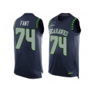 Men's Nike Seattle Seahawks #74 George Fant Limited Steel Blue Player Name & Number Tank Top NFL Jersey