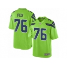 Men's Nike Seattle Seahawks #76 Germain Ifedi Limited Green Rush NFL Jersey