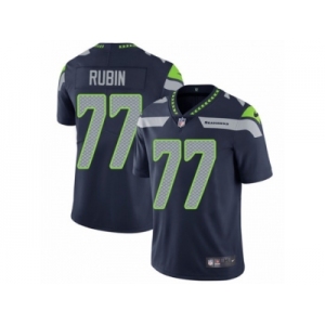 Men's Nike Seattle Seahawks #77 Ahtyba Rubin Vapor Untouchable Limited Steel Blue Team Color NFL Jersey