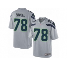 Men's Nike Seattle Seahawks #78 Bradley Sowell Limited Grey Alternate NFL Jersey