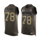 Men's Nike Seattle Seahawks #78 D.J. Fluker Limited Green Salute to Service Tank Top NFL Jersey