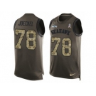 Men's Nike Seattle Seahawks #78 Luke Joeckel Limited Green Salute to Service Tank Top NFL Jersey