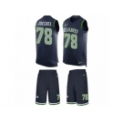 Men's Nike Seattle Seahawks #78 Luke Joeckel Limited Steel Blue Tank Top Suit NFL Jersey