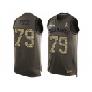 Men's Nike Seattle Seahawks #79 Ethan Pocic Limited Green Salute to Service Tank Top NFL Jersey