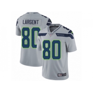 Men's Nike Seattle Seahawks #80 Steve Largent Vapor Untouchable Limited Grey Alternate NFL Jersey