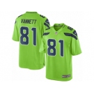 Men's Nike Seattle Seahawks #81 Nick Vannett Limited Green Rush NFL Jersey