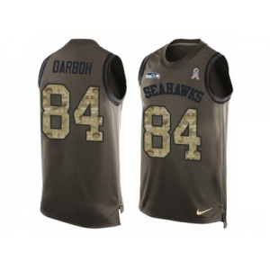 Men's Nike Seattle Seahawks #84 Amara Darboh Limited Green Salute to Service Tank Top NFL Jersey
