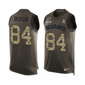 Men's Nike Seattle Seahawks #84 Ed Dickson Limited Green Salute to Service Tank Top NFL Jersey