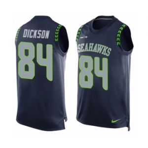 Men's Nike Seattle Seahawks #84 Ed Dickson Limited Steel Blue Player Name & Number Tank Top NFL Jersey