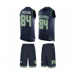 Men's Nike Seattle Seahawks #84 Ed Dickson Limited Steel Blue Tank Top Suit NFL Jersey