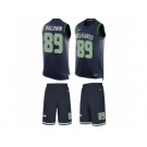 Men's Nike Seattle Seahawks #89 Doug Baldwin Limited Steel Blue Tank Top Suit NFL Jersey
