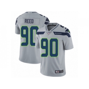 Men's Nike Seattle Seahawks #90 Jarran Reed Vapor Untouchable Limited Grey Alternate NFL Jersey