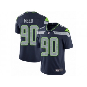 Men's Nike Seattle Seahawks #90 Jarran Reed Vapor Untouchable Limited Steel Blue Team Color NFL Jersey