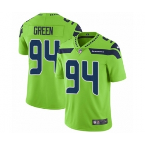 Men's Nike Seattle Seahawks #94 Rasheem Green Limited Green Rush Vapor Untouchable NFL Jersey