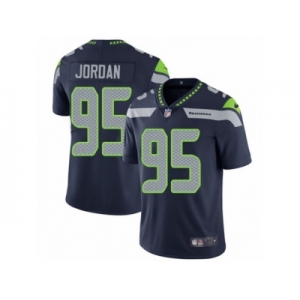 Men's Nike Seattle Seahawks #95 Dion Jordan Vapor Untouchable Limited Steel Blue Team Color NFL Jersey