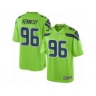 Men's Nike Seattle Seahawks #96 Cortez Kennedy Limited Green Rush NFL Jersey
