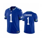 Men's Seattle Seahawks #1 Dee Eskridge Royal 2023 F.U.S.E. Vapor Limited Throwback Stitched Jersey