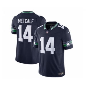 Men's Seattle Seahawks #14 DK Metcalf 2023 F.U.S.E. Navy Limited Football Stitched Jersey