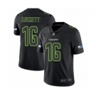 Men's Seattle Seahawks #16 Tyler Lockett Limited Black Rush Impact Football Jersey