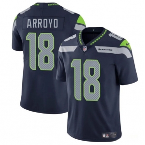 Men's Seattle Seahawks #18 Elijah Arroyo Navy 2025 Draft Vapor Limited Football Stitched Jersey