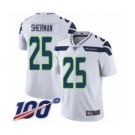Men's Seattle Seahawks #25 Richard Sherman White Vapor Untouchable Limited Player 100th Season Football Jersey