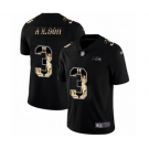 Men's Seattle Seahawks #3 Russell Wilson Limited Black Statue of Liberty Football Jersey