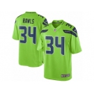 Men's Seattle Seahawks #34 Thomas Rawls Nike Green Color Rush Limited Jersey