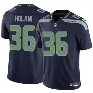 Men's Seattle Seahawks #36 George Holani Navy F.U.S.E Vapor Limited Football Stitched Jersey