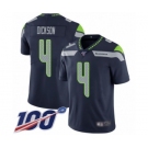 Men's Seattle Seahawks #4 Michael Dickson Navy Blue Team Color Vapor Untouchable Limited Player 100th Season Football Jersey
