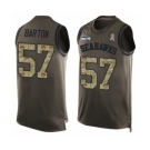 Men's Seattle Seahawks #57 Cody Barton Limited Green Salute to Service Tank Top Football Jersey