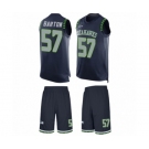 Men's Seattle Seahawks #57 Cody Barton Limited Steel Blue Tank Top Suit Football Jersey