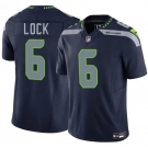 Men's Seattle Seahawks #6 Drew Lock Navy 2025 F.U.S.E. Vapor Limited Football Stitched Jersey