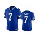 Men's Seattle Seahawks #7 Geno Smith Royal 2023 F.U.S.E. Vapor Limited Throwback Stitched Jersey