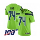 Men's Seattle Seahawks #74 George Fant Limited Green Rush Vapor Untouchable 100th Season Football Jersey