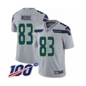 Men's Seattle Seahawks #83 David Moore Grey Alternate Vapor Untouchable Limited Player 100th Season Football Jersey